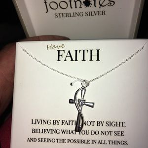 Sterling silver cross & chain